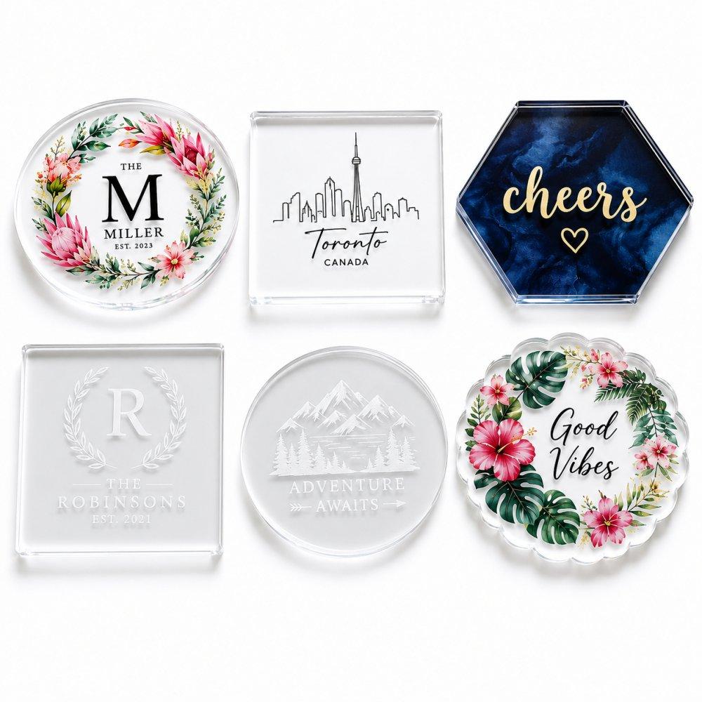 acrylic coasters (9cm)