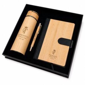 wood flask set