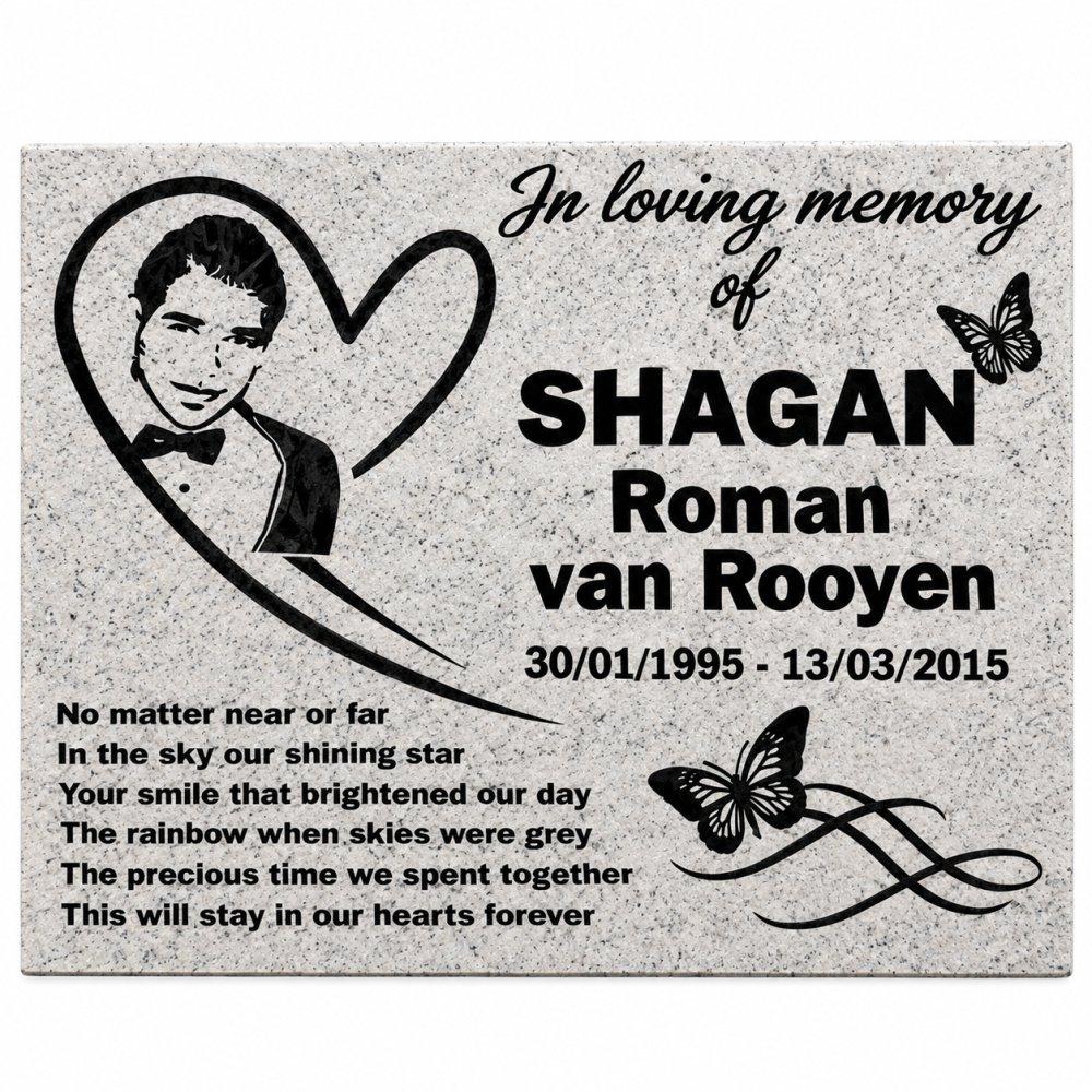 granite plaque (40 x 30cm)