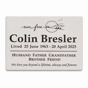 granite plaque (40 x 30cm)