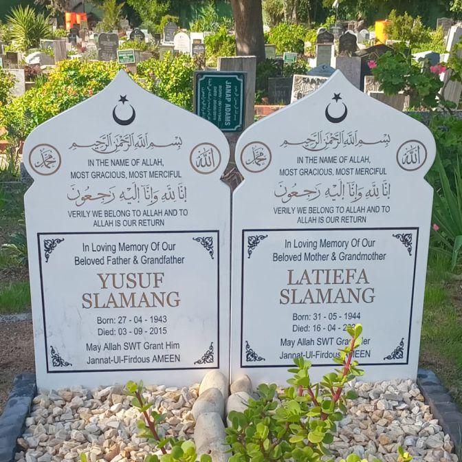 granite headstone large minaret (80 x 43cm)