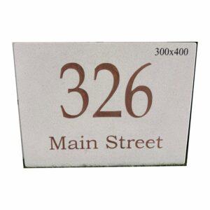 granite house number (40 x 30cm)
