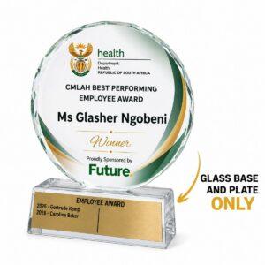 15cm floating glass base & plate only
